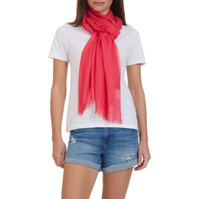 Bruno Magli Solid Fringe Scarf In Pink