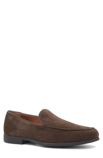 Bruno Magli Sonny Loafer In Dark Brown Suede