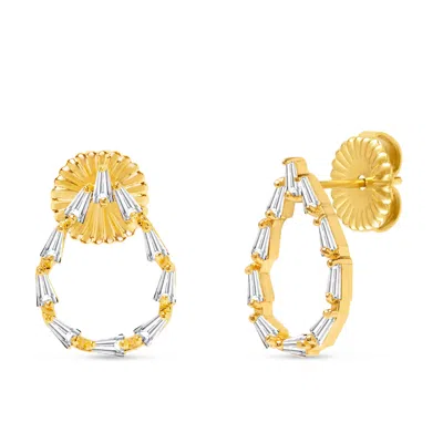 Bruno Magli Stefania Gold Earrings, Diamante In Multi