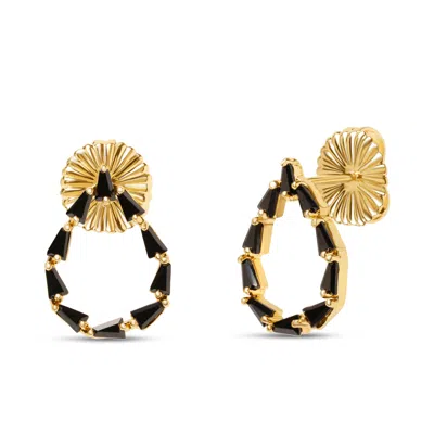 Bruno Magli Stefania Gold Earrings, Nera