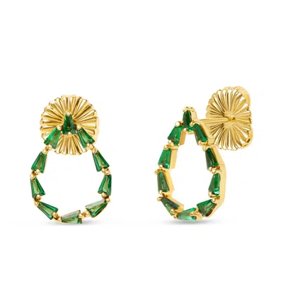 Bruno Magli Stefania Gold Earrings, Smeraldo In Multi