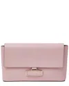 Bruno Magli Stella Leather Clutch Crossbody In Pink