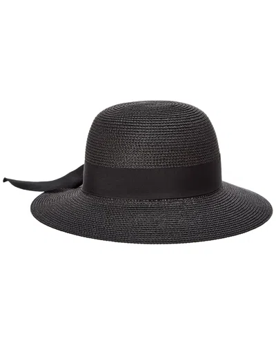 Bruno Magli Straw Sun Hat In Black