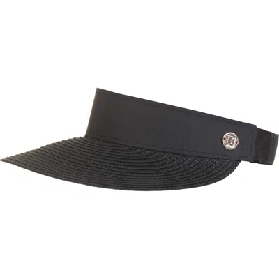 Bruno Magli Straw Visor In Black