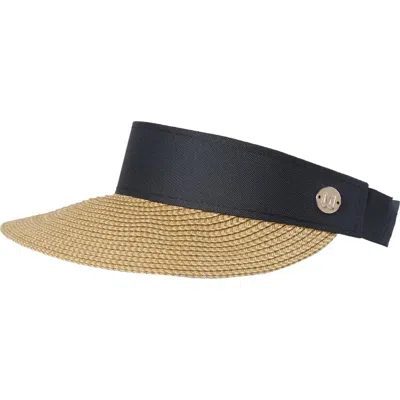 Bruno Magli Straw Visor In Red