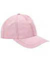Bruno Magli Stripe Baseball Cap In Pink