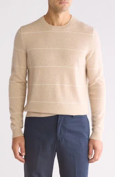 Bruno Magli Stripe Cashmere Sweater In Oat