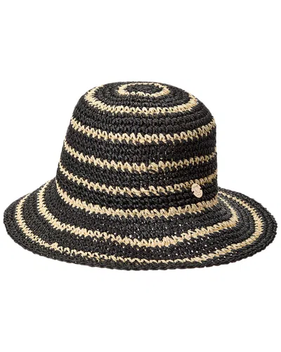 Bruno Magli Striped Crochet Straw Bucket Hat In Multi