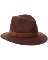 Bruno Magli Suede Band Wool Fedora In Brown