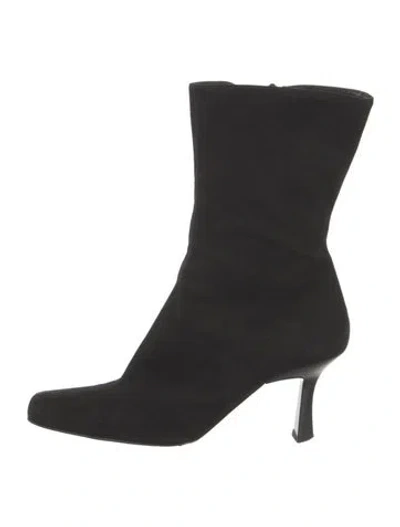 Pre-owned Bruno Magli Suede Boots In Black