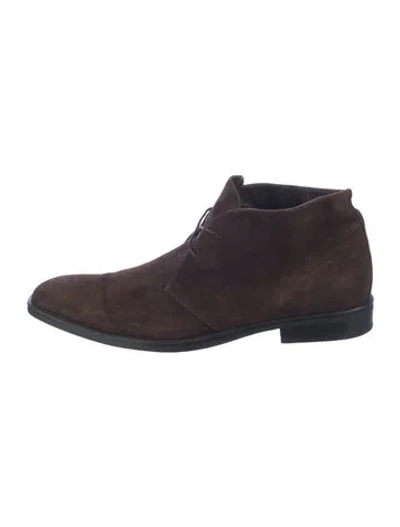 Pre-owned Bruno Magli Suede Boots In Brown