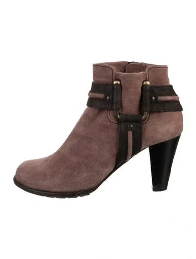 Pre-owned Bruno Magli Suede Boots In Brown