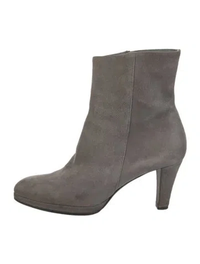 Pre-owned Bruno Magli Suede Boots In Gray