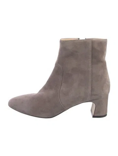 Pre-owned Bruno Magli Suede Boots In Grey
