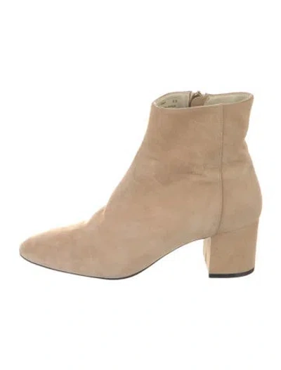 Pre-owned Bruno Magli Suede Boots In Neutrals