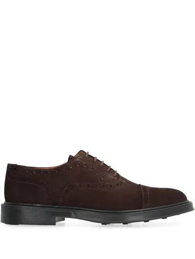 Bruno Magli Suede Brogues In Brown