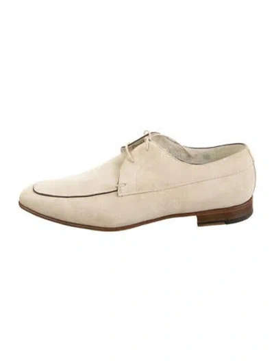 Pre-owned Bruno Magli Suede Derby Shoes In Green