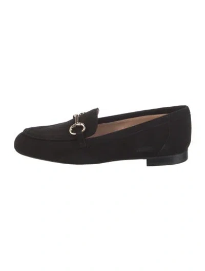 Pre-owned Bruno Magli Suede Loafers In Black