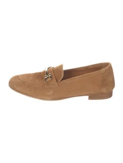 Pre-owned Bruno Magli Suede Loafers In Brown