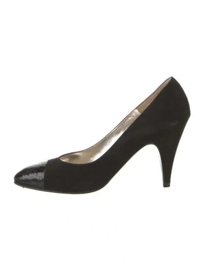 Pre-owned Bruno Magli Suede Pumps In Black