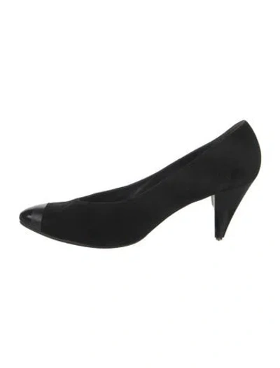 Pre-owned Bruno Magli Suede Pumps In Black