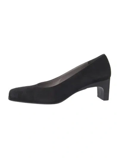 Pre-owned Bruno Magli Suede Pumps In Black
