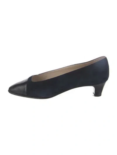 Pre-owned Bruno Magli Suede Pumps In Blue