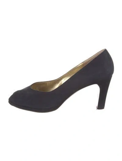 Pre-owned Bruno Magli Suede Pumps In Blue