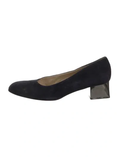 Pre-owned Bruno Magli Suede Pumps In Blue