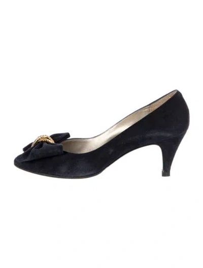 Pre-owned Bruno Magli Suede Pumps In Blue