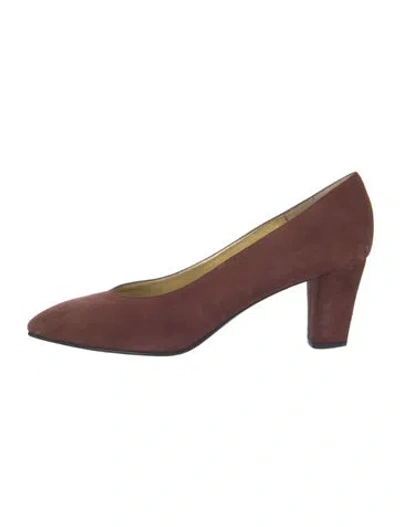 Pre-owned Bruno Magli Suede Pumps In Brown