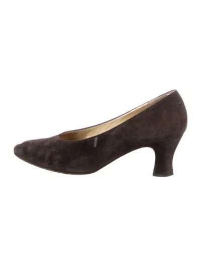 Pre-owned Bruno Magli Suede Pumps In Brown