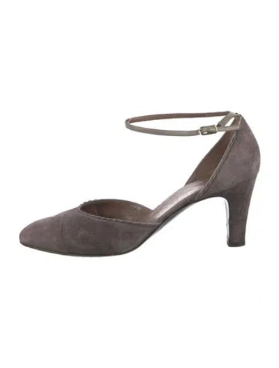 Pre-owned Bruno Magli Suede Pumps In Brown