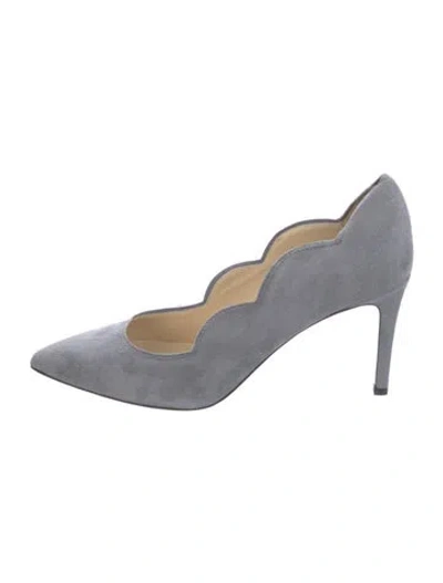 Pre-owned Bruno Magli Suede Pumps In Grey