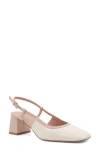 Bruno Magli Tasa Square Toe Slingback Pump In Brown