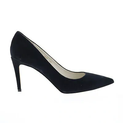 Pre-owned Bruno Magli Telma Bw2tela1 Womens Black Suede Slip On Pumps Heels Shoes 6.5