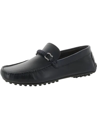 Bruno Magli Torro Mens Leather Dressy Loafers In Black