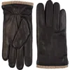 Bruno Magli Touch Tech Cashmere Lined Leather Gloves In Black