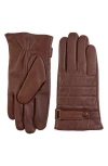 Bruno Magli Touch Tech Cashmere Lined Leather Gloves In Vicuna