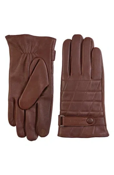 Bruno Magli Touch Tech Cashmere Lined Leather Gloves In Vicuna