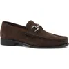 Bruno Magli Trieste Bit Loafer In Dark Brown Suede