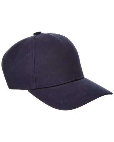 Bruno Magli Twill Baseball Cap In Blue