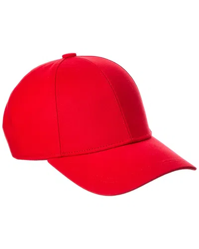Bruno Magli Twill Baseball Cap In Red