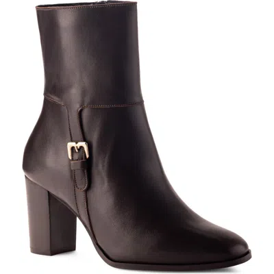 Bruno Magli Venetia Leather Bootie In Brown