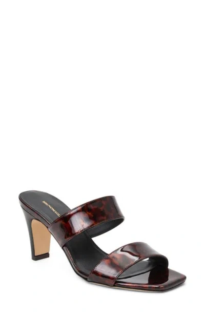 Bruno Magli Vezza Embossed Slide Sandal In Burgundy