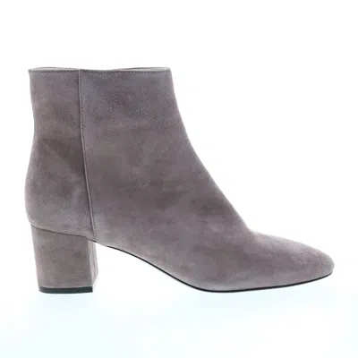 Pre-owned Bruno Magli Vinny Bw2vino3 Womens Gray Suede Zipper Casual Dress Boots