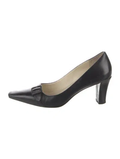 Pre-owned Bruno Magli Vintage Leather Pumps In Black