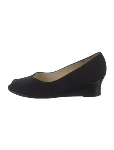 Pre-owned Bruno Magli Vintage Nylon Pumps In Black