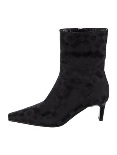 Pre-owned Bruno Magli Vintage Patterned Boots In Black