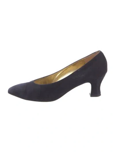 Pre-owned Bruno Magli Vintage Suede Pumps In Blue